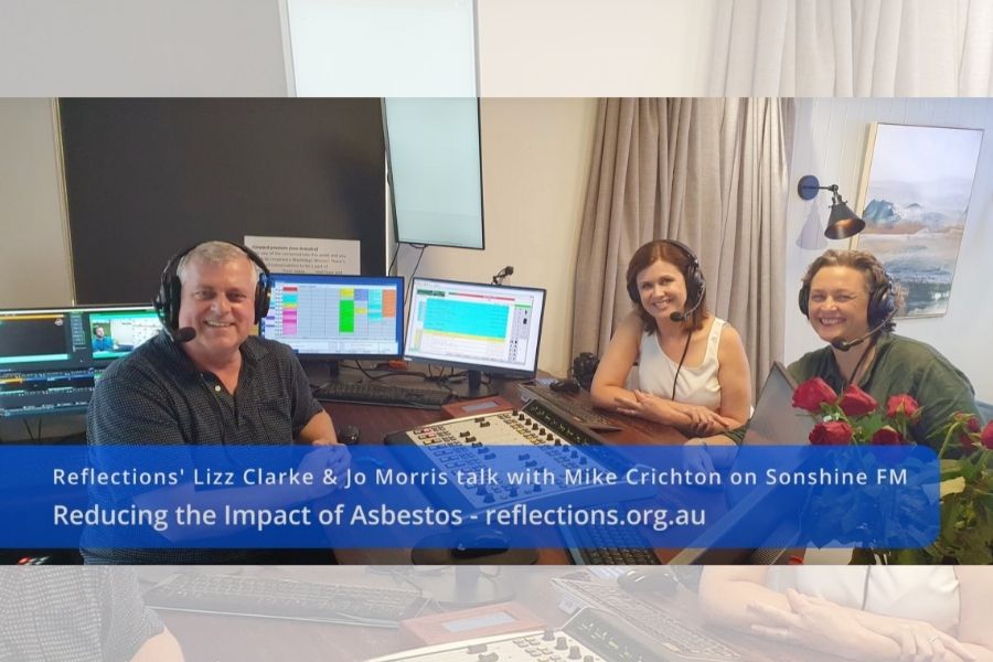 Jo and Lizz live on 98five radio during Asbestos Awareness Week