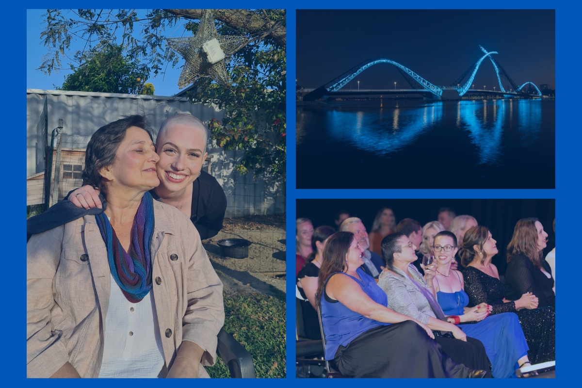 The real impact of asbestos on our community, Perth City lights blue in memory.